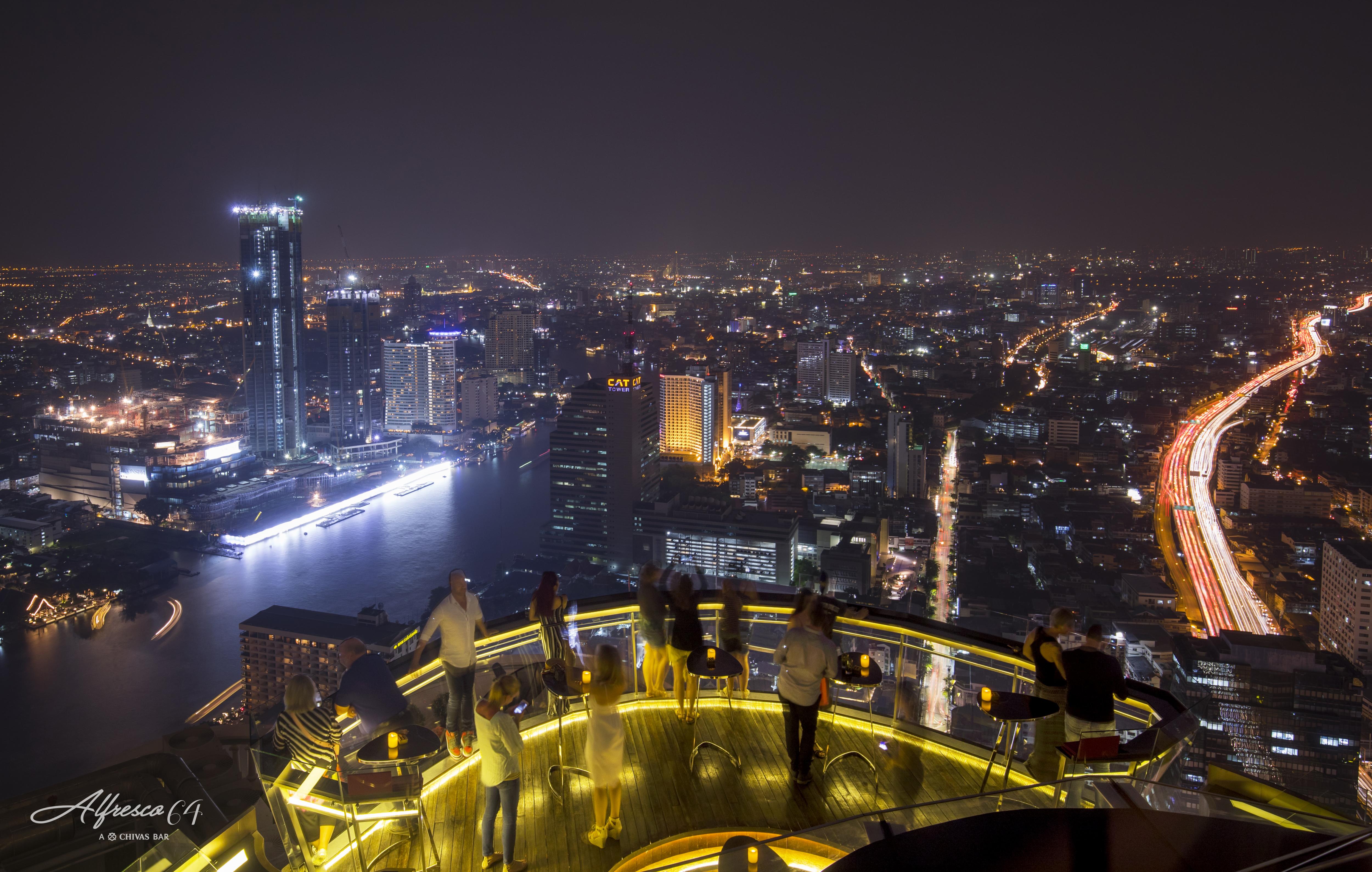 Tower Club At Lebua Hotel Bangkok Exterior photo View from the 80th floor of Baiyoke II